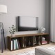 Knygų/televizoriaus spintelė, ruda, 143x30x36cm, mediena