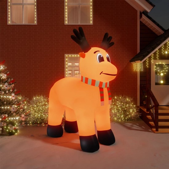 Pripučiama kalėdinė dekoracija elnias su LED lemputėmis, 400cm
