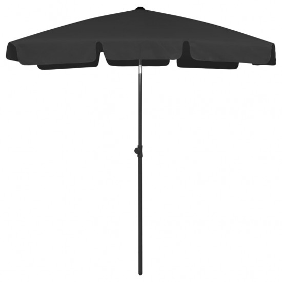 Paplūdimio skėtis, juodos spalvos, 180x120cm