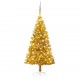 Dirbtinė Kalėdų eglutė su LED/žaisliukais, auksinė, 150cm, PET