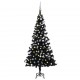 Dirbtinė Kalėdų eglutė su LED/žaisliukais, juoda, 180cm, PVC