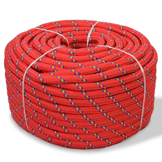 Jūrinė virvė, raudona, 250m, polipropilenas, 12mm