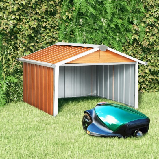 Sodo roboto vejapjovės garažas, rudas, 92x97x63cm, plienas
