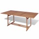 Sodo stalas, tikmedžio medienos masyvas, 180x90x75cm