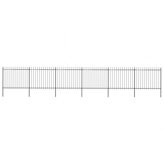 Sodo tvora su iečių viršugal., juoda, 10,2x1,5m, plienas