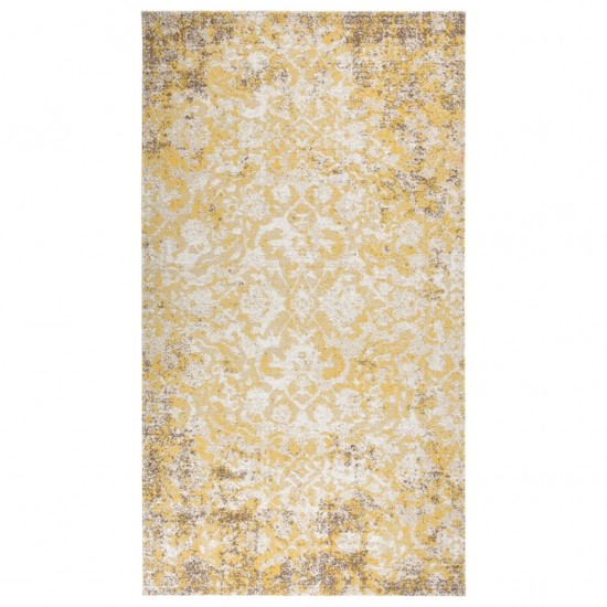 Lauko kilimas, geltonos spalvos, 115x170cm, plokščio pynimo