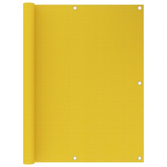 Balkono pertvara, geltonos spalvos, 120x600cm, HDPE