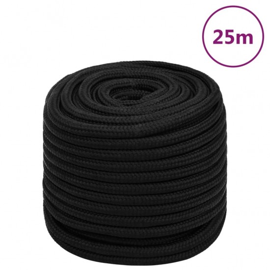 Darbo virvė, juodos spalvos, 16mm, 25m, poliesteris