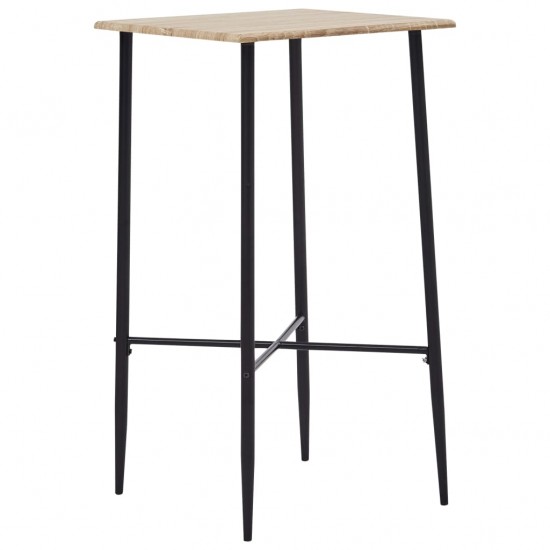 Baro stalas, ąžuolo spalvos, 60x60x111cm, MDF