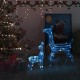 Kalėdinė dekoracija elnių šeima, akrilas, 160 mėlynų LED