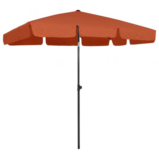 Paplūdimio skėtis, terakota spalvos, 200x125cm