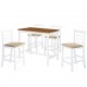 Baro stalo ir kėdžių kompl., 5d., med. mas., rud. ir balt. sp.