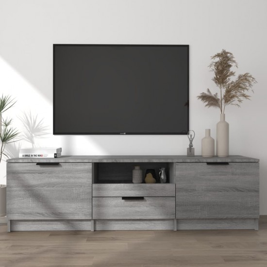 Televizoriaus spintelė, pilka ąžuolo, 140x35x40cm, mediena