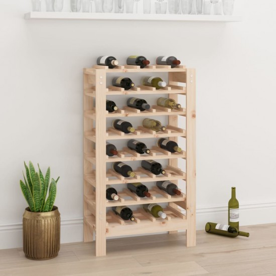 Vyno butelių stovas, 61,5x30x107,5cm, pušies medienos masyvas