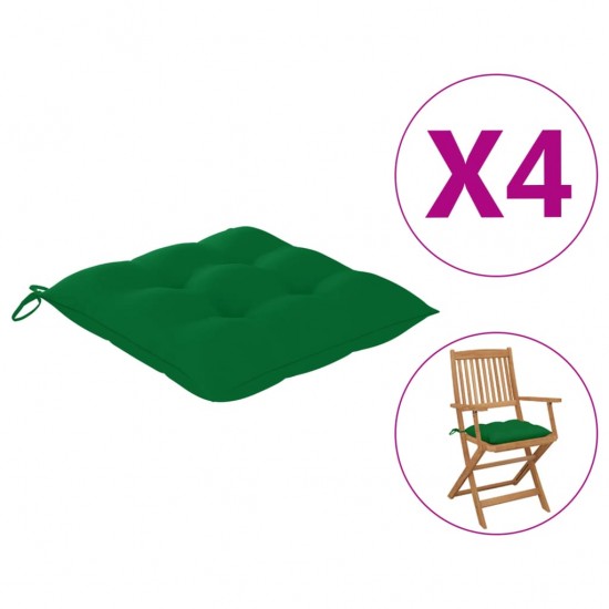 Kėdės pagalvėlės, 4vnt., žalios, 40x40x7cm, oksfordo audinys