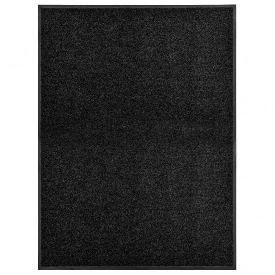 Durų kilimėlis, juodos spalvos, 90x120cm, plaunamas