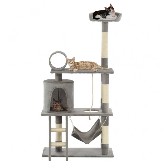 Draskyklė kat. su stovais iš sizalio, 140cm, pilkos spalvos
