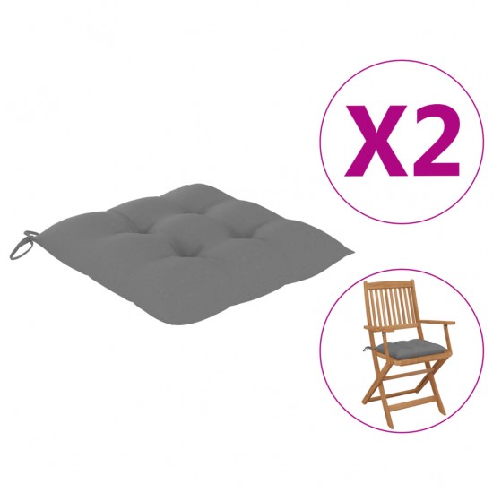 Kėdės pagalvėlės, 2vnt., pilkos, 40x40x7cm, oksfordo audinys