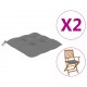 Kėdės pagalvėlės, 2vnt., pilkos, 40x40x7cm, oksfordo audinys