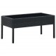 Sodo stalas, juodos spalvos, 75x40x37cm, poliratanas