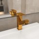 Vonios kambario maišytuvas, auksinis, 157x172mm, ištraukiamas