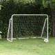 Futbolo vartai su tinklu, balti, 180x90x120cm, plienas