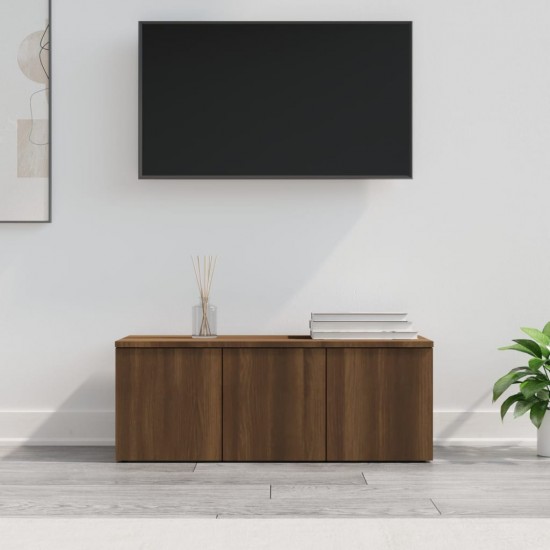 Televizoriaus spintelė, ruda ąžuolo, 80x34x30cm, mediena