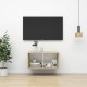 Sieninė TV spintelė, balta ir ąžuolo, 37x37x72 cm, MDP