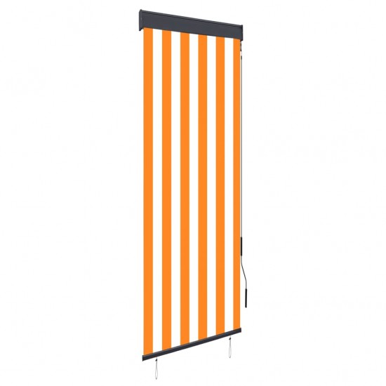 Lauko roletas, baltos ir oranžinės spalvų, 60x250cm
