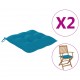 Kėdės pagalvėlės, 2vnt., šviesiai mėlynos, 40x40x7cm, audinys