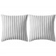 Lauko pagalvės, 2 vnt., pilkos spalvos, 45x45cm, dryžuotos