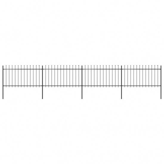 Sodo tvora su iečių viršugal., juoda, 6,8x1m, plienas