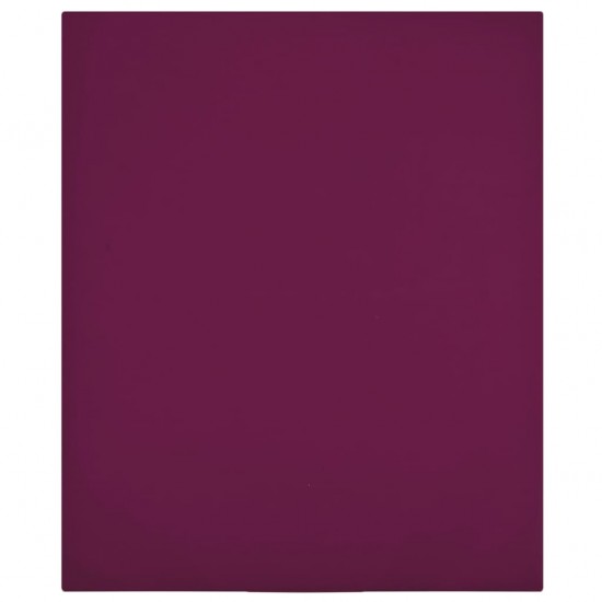 Trikotažinė paklodė su guma, bordo spalvos, 100x200cm, medvilnė