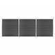 Tvoros segmentų rinkinys, juodos spalvos, 526x186cm, WPC