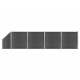 Tvoros segmentų rinkinys, juodos spalvos, 792x(105-186)cm, WPC