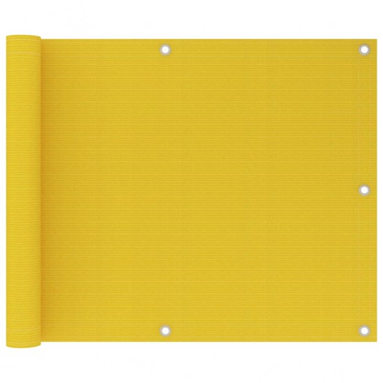 Balkono pertvara, geltonos spalvos, 75x600cm, HDPE