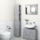 Vonios kambario spintelė, betono pilka, 25x25x170cm, MDP