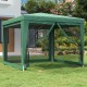 Proginė palapinė su 4 tinklinėmis sienomis, žalia, 3x3m, HDPE