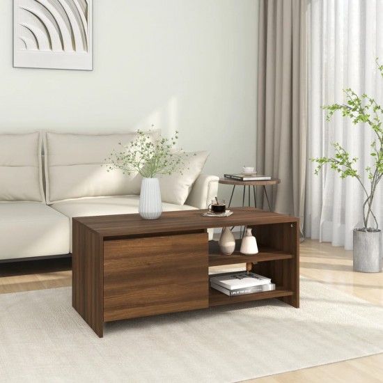 Kavos staliukas, rudas ąžuolo, 102x50x45cm, apdirbta mediena