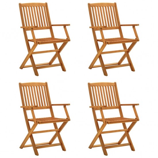 Sulankstomos sodo kėdės, 4vnt., eukalipto medienos masyvas