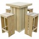Lauko baldų komplektas, 5 dalių, impregnuota pušies mediena