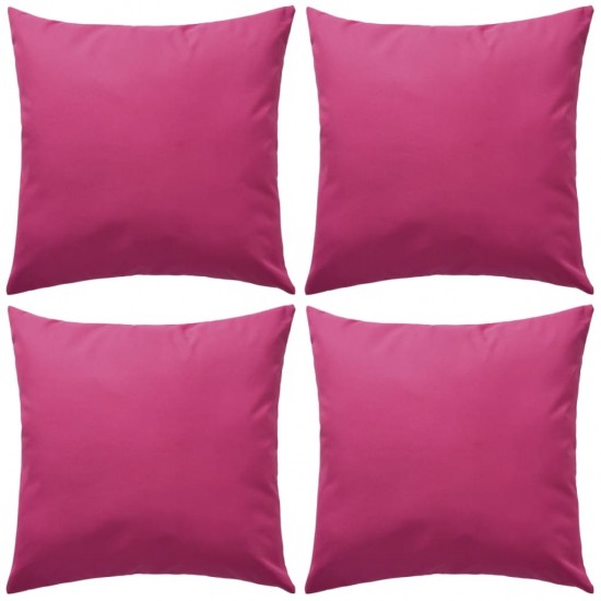 Lauko pagalvės, 4 vnt., rožinės, 45x45 cm
