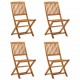 Sulankstomos lauko kėdės, 4 vnt., akacijos medienos masyvas
