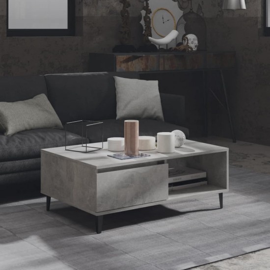 Kavos staliukas, betono pilkos spalvos, 90x60x35cm, MDP
