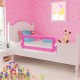 Apsauginiai turėklai vaiko lovai, 2vnt., rožiniai, 102x42cm