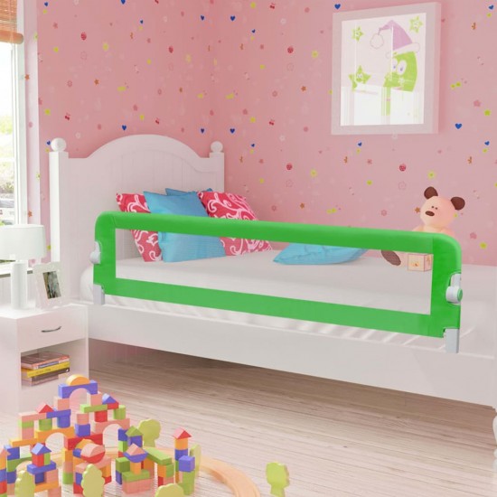 Apsauginis turėklas vaiko lovai, žalias, 180x42cm, poliesteris