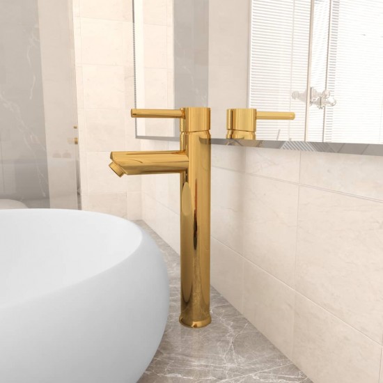 Vonios kambario maišytuvas, auksinės spalvos, 12x30cm