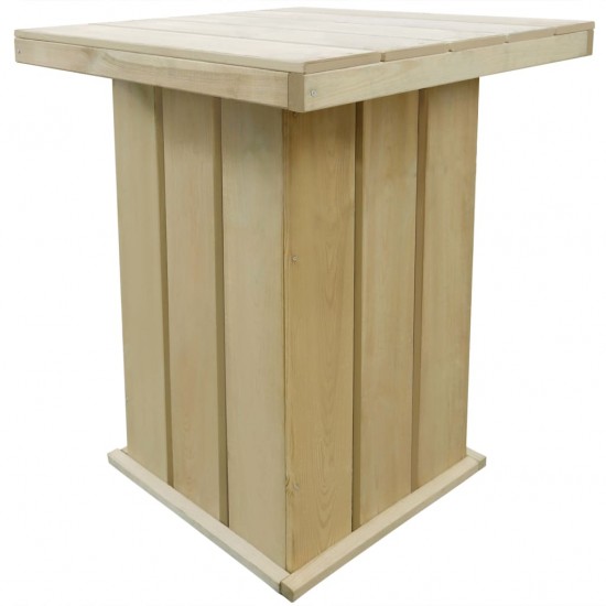 Baro stalas, 75x75x110cm, impregnuota pušies mediena