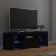 Televizoriaus spintelė su LED apšvietimu, juoda, 120x35x40cm