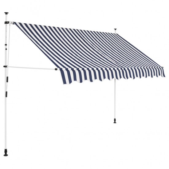 Rankiniu būdu ištraukiama markizė, mėlyni/balti dryžiai, 250cm